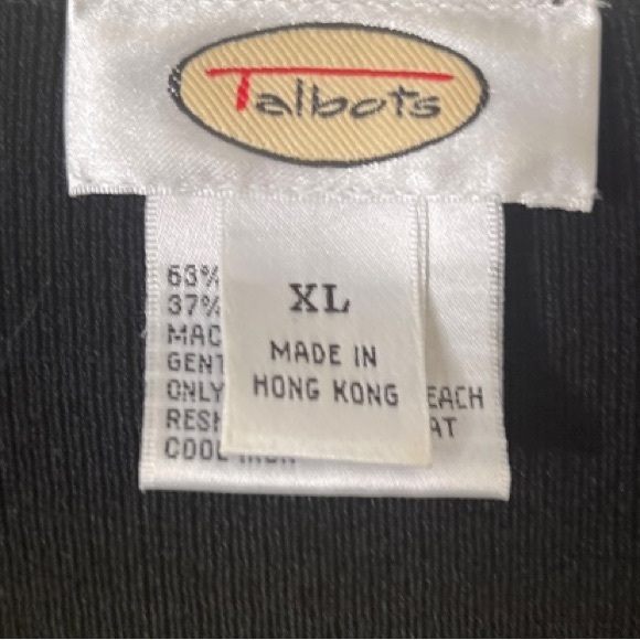 Talbots Black V-Neck Button Front Cardigan Sweater XL - Picture 4 of 8